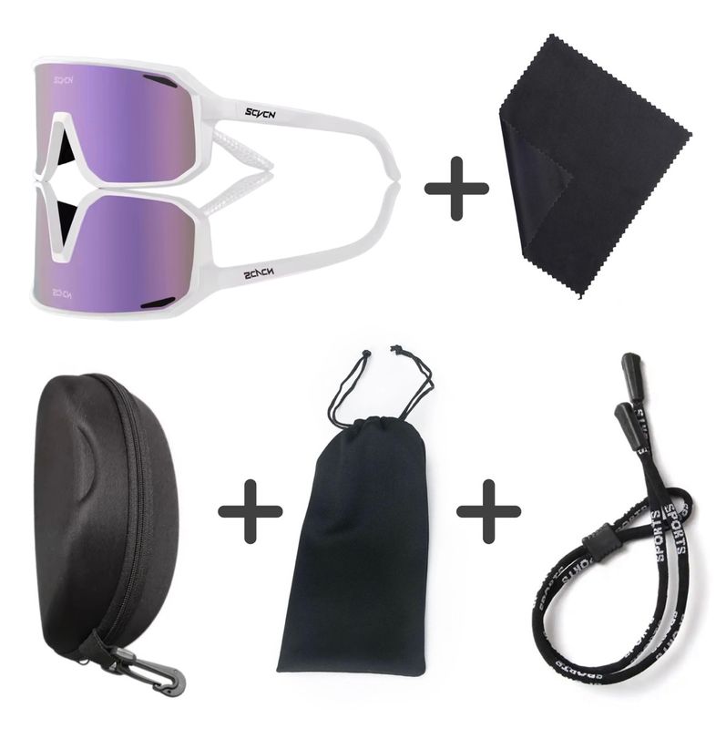 Raske Solbriller - hvit og lilla