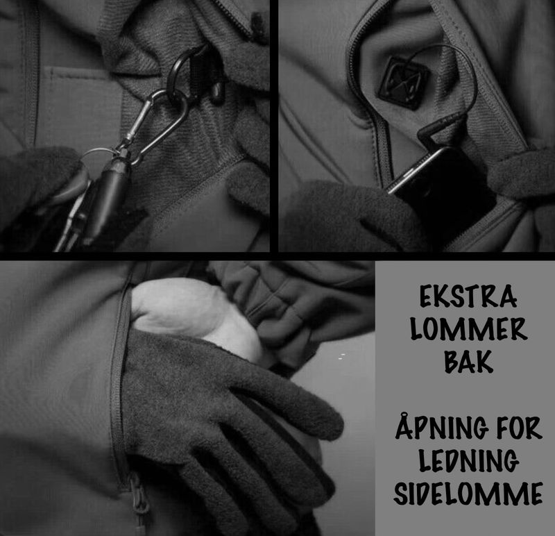 Taktisk Softshell jakke - svart