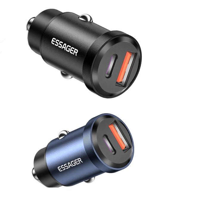 Hovedbilde Essager USB og Type C bil lader