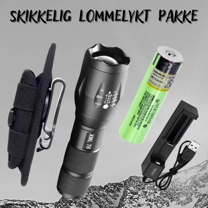 Hovedbilde Kraftig lommelykt pakke