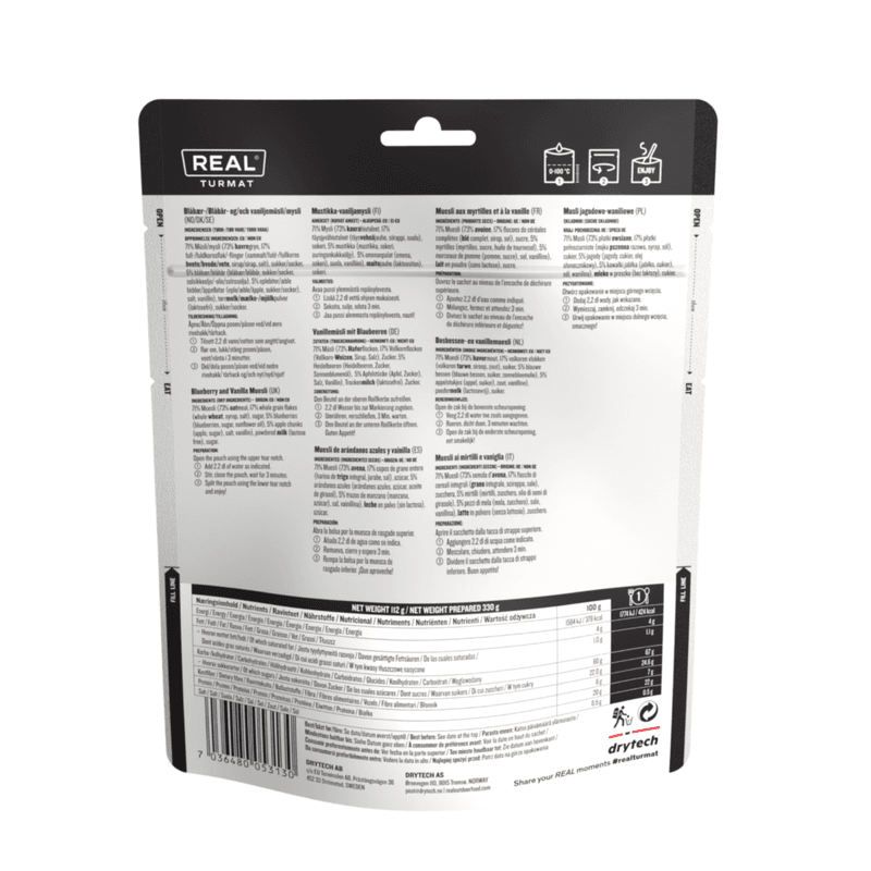REAL Turmat - Blåbær Müslie 